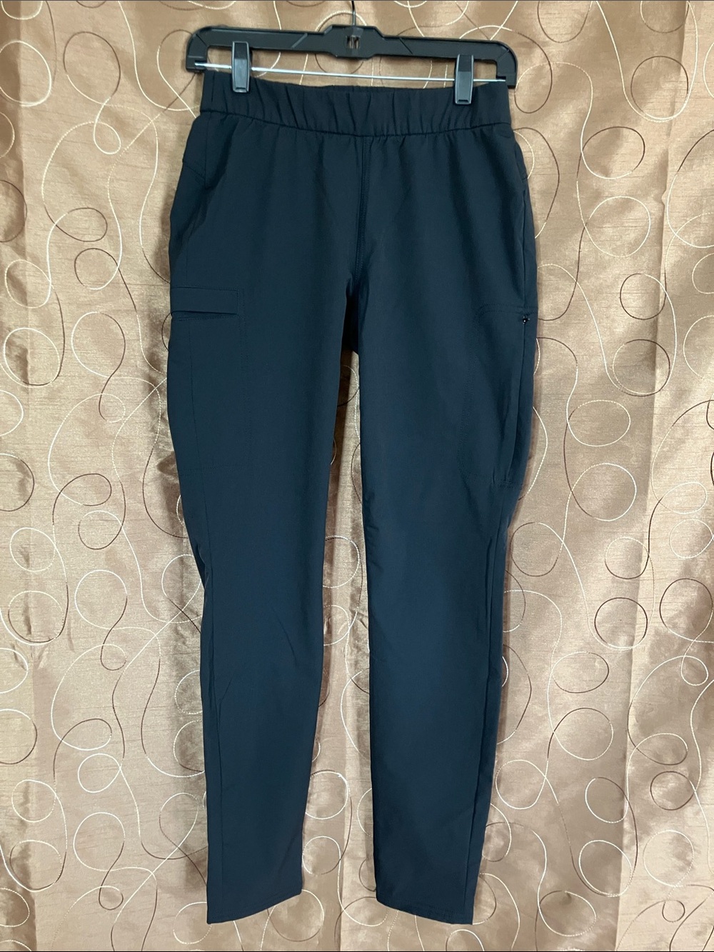 prAna Halle AT Skinny Pants Black Stretch Athletic Travel Women Sz 4 Regular - Picture 5 of 14